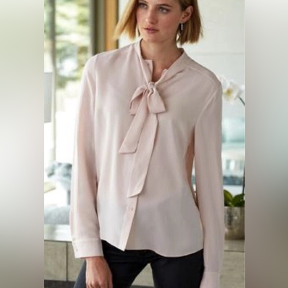 Iris Von Arnim Silk Blouse, Sz L Retail $475